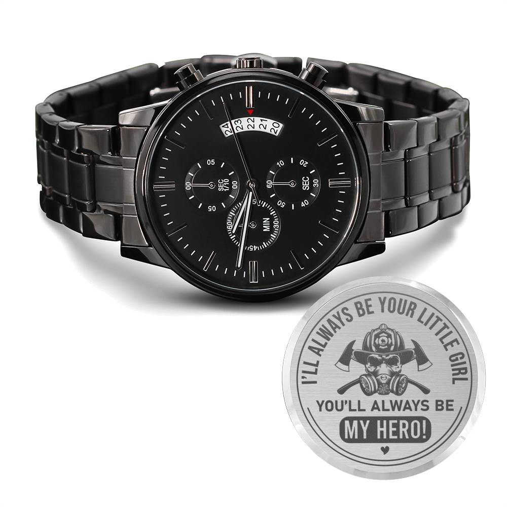 My Hero (Firefighter) - Black Chronograph Watch