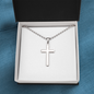 Stainless Steel Ball Chain Cross Necklace