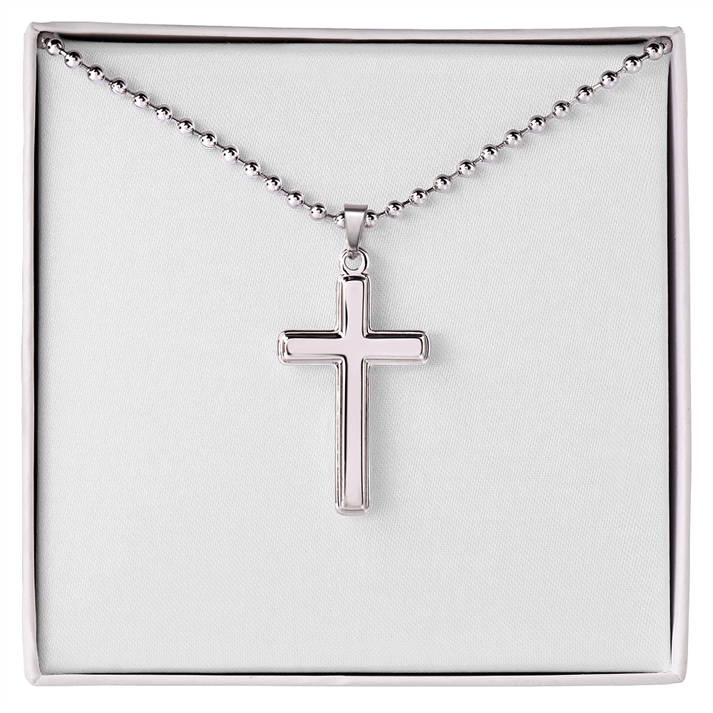 Stainless Steel Ball Chain Cross Necklace