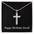 Happy Birthday David v2 - Stainless Steel Ball Chain Cross Necklace