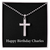 Happy Birthday Charles v2 - Stainless Steel Ball Chain Cross Necklace