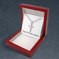Happy Birthday Robert - Stainless Steel Ball Chain Cross Necklace With Mahogany Style Luxury Box