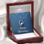 Merry Christmas v05 - Forever Love Necklace With Mahogany Style Luxury Box