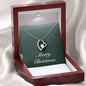 Merry Christmas v09 - Forever Love Necklace With Mahogany Style Luxury Box
