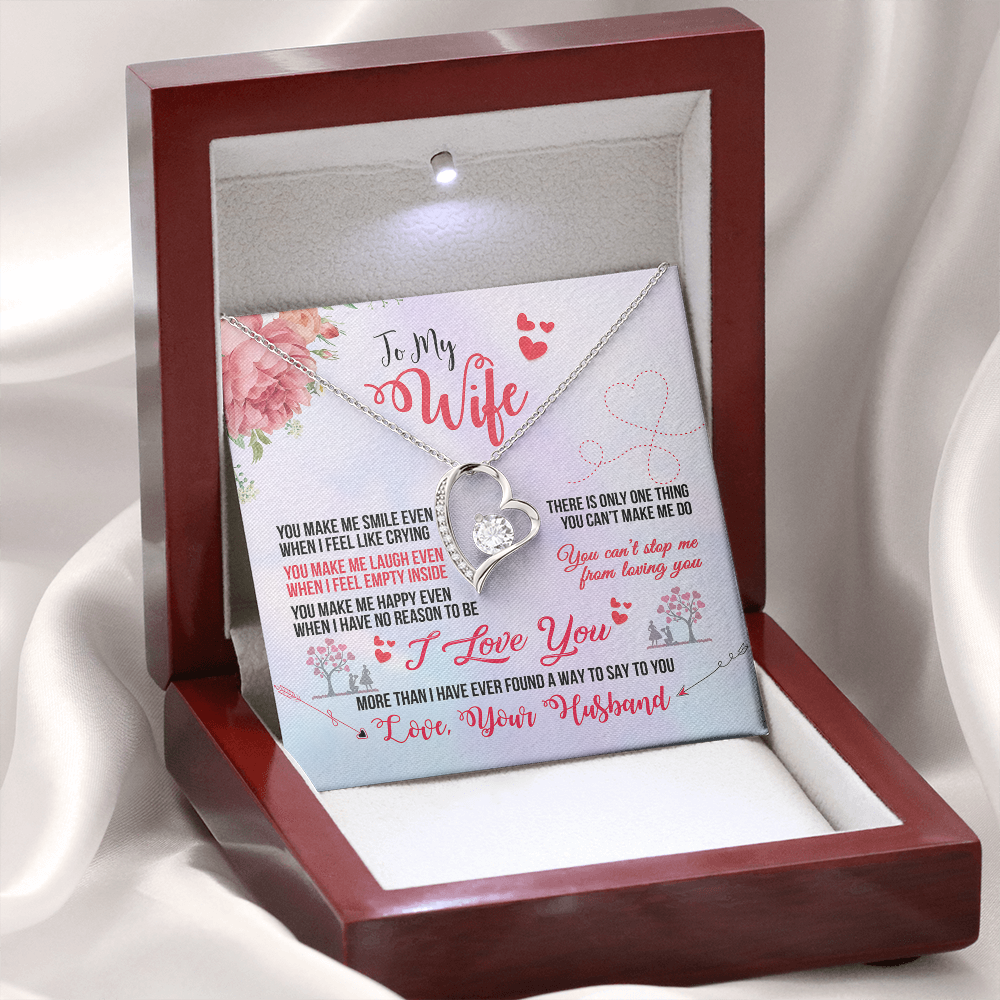 013 To My Wife - Forever Love Necklace With Mahogany Style Luxury Box
