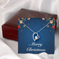 Merry Christmas v01 - Forever Love Necklace With Mahogany Style Luxury Box