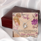 018 Dear Wife, Happy Anniversary - Forever Love Necklace With Mahogany Style Luxury Box