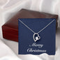 Merry Christmas v08 - Forever Love Necklace With Mahogany Style Luxury Box