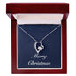 Merry Christmas v08 - Forever Love Necklace With Mahogany Style Luxury Box