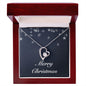 Merry Christmas v04 - Forever Love Necklace With Mahogany Style Luxury Box