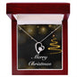 Merry Christmas v03 - Forever Love Necklace With Mahogany Style Luxury Box