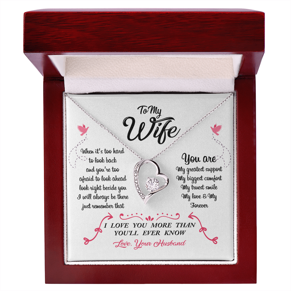 011 To My Wife - Forever Love Necklace With Mahogany Style Luxury Box