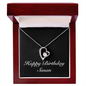 Happy Birthday Susan v2 - Forever Love Necklace With Mahogany Style Luxury Box