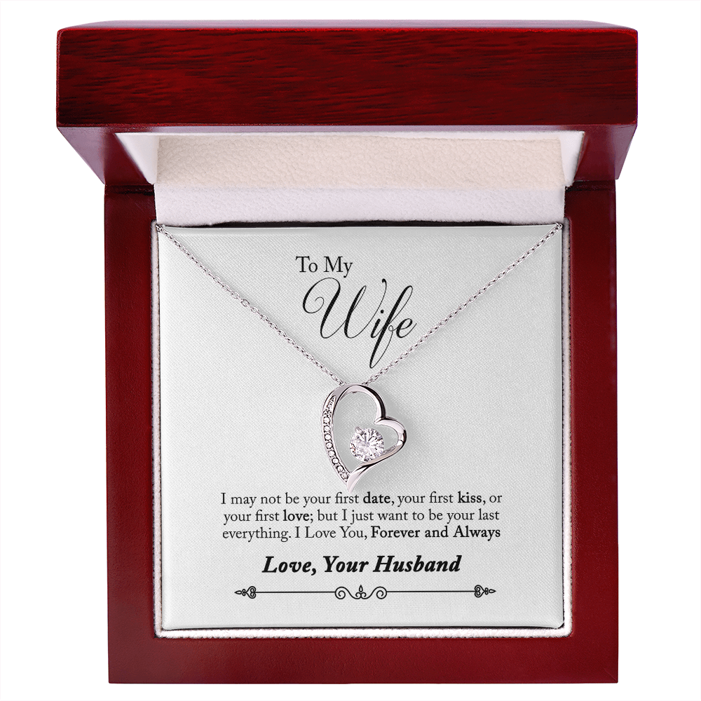 008 To My Wife - Forever Love Necklace With Mahogany Style Luxury Box