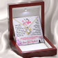 016 To My Wife - 18k Yellow Gold Finish Forever Love Necklace With Mahogany Style Luxury Box