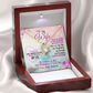 015 To My Wife - 18k Yellow Gold Finish Forever Love Necklace With Mahogany Style Luxury Box