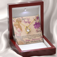 018 Dear Wife, Happy Anniversary - 18k Yellow Gold Finish Forever Love Necklace With Mahogany Style Luxury Box