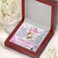 016 To My Wife - 18k Yellow Gold Finish Forever Love Necklace With Mahogany Style Luxury Box
