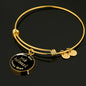 Irish Wolfhound v2 - 18k Gold Finished Bangle Bracelet