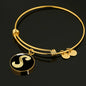 Initial S v2b - 18k Gold Finished Bangle Bracelet