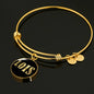 Lois v02 - 18k Gold Finished Bangle Bracelet