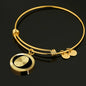 Initial O v1a - 18k Gold Finished Bangle Bracelet