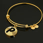 Initial P v1b - 18k Gold Finished Bangle Bracelet