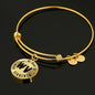 Heart In West Virginia v01 - 18k Gold Finished Bangle Bracelet