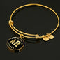 Heart In Arkansas v02 - 18k Gold Finished Bangle Bracelet