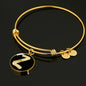 Initial Z v2b - 18k Gold Finished Bangle Bracelet