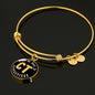 Heart In Connecticut - 18k Gold Finished Bangle Bracelet