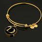 Initial D v2a - 18k Gold Finished Bangle Bracelet