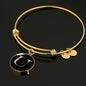 Initial U v2a - 18k Gold Finished Bangle Bracelet