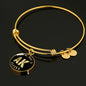 Heart In Alaska v02 - 18k Gold Finished Bangle Bracelet
