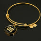 Heart In Oregon v02 - 18k Gold Finished Bangle Bracelet