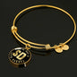 Heart In South Dakota v02 - 18k Gold Finished Bangle Bracelet