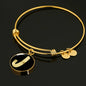 Initial J v2b - 18k Gold Finished Bangle Bracelet