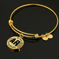 Heart In Arkansas v01 - 18k Gold Finished Bangle Bracelet