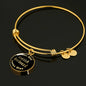 Scottish Deerhound v2 - 18k Gold Finished Bangle Bracelet
