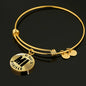 Heart In Michigan v01 - 18k Gold Finished Bangle Bracelet