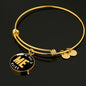 Heart In Maine - 18k Gold Finished Bangle Bracelet