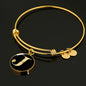 Initial J v2a - 18k Gold Finished Bangle Bracelet