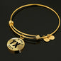 Heart In Texas v01 - 18k Gold Finished Bangle Bracelet