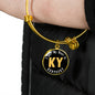 Heart In Kentucky - 18k Gold Finished Bangle Bracelet