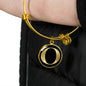 Initial O v2a - 18k Gold Finished Bangle Bracelet
