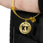 Heart In Kentucky v01 - 18k Gold Finished Bangle Bracelet