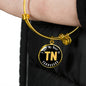 Heart In Tennessee - 18k Gold Finished Bangle Bracelet