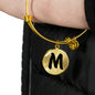 Initial M v1b - 18k Gold Finished Bangle Bracelet