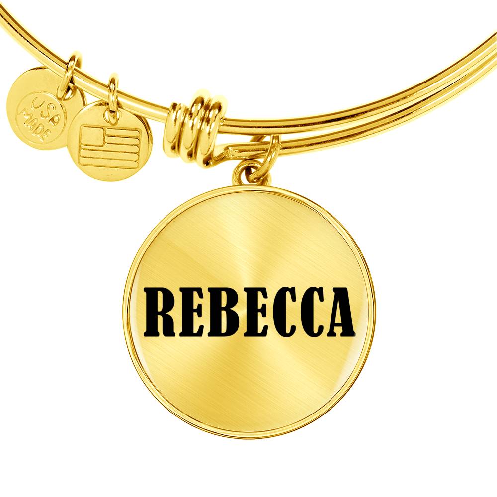 Rebecca v01 - 18k Gold Finished Bangle Bracelet