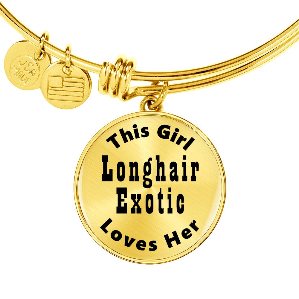 Longhair Exotic v2 - 18k Gold Finished Bangle Bracelet